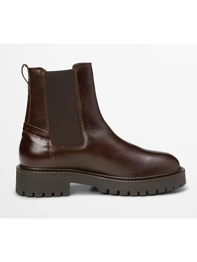 Marc O'Polo Shoes Stiefeletten^Leder-Chelsea-Boots "Phia" in Braun