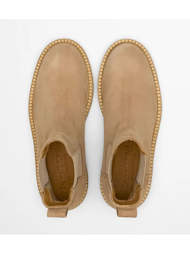 Marc O'Polo Shoes Stiefeletten^Leder-Chelsea-Boots "Phia" in Beige