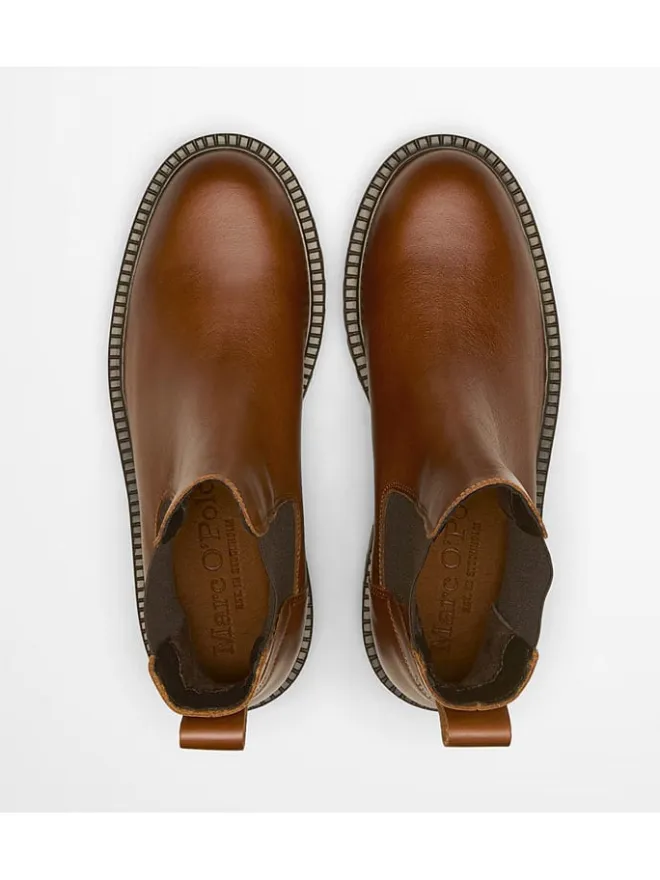 Leder-Chelsea-Boots "Phia" in Hellbraun>Marc O'Polo Shoes New