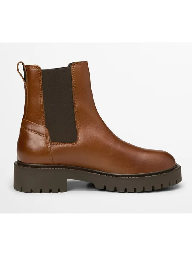 Leder-Chelsea-Boots "Phia" in Hellbraun>Marc O'Polo Shoes New