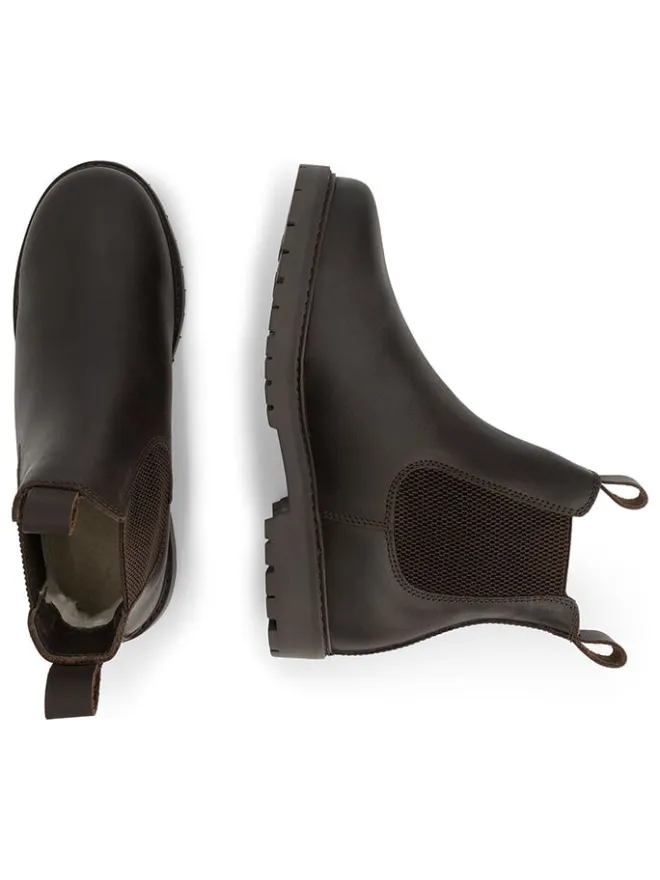 Leder-Chelsea-Boots "Raufoss" in Braun>TRAVELIN' Online