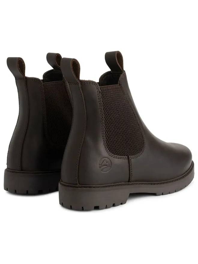 Leder-Chelsea-Boots "Raufoss" in Braun>TRAVELIN' Online