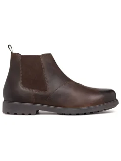 Geox Stiefel & Boots^Leder-Chelsea-Boots "Rhadalf" in Hellbraun