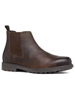 Geox Stiefel & Boots^Leder-Chelsea-Boots "Rhadalf" in Hellbraun