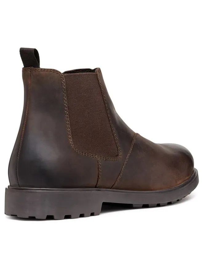 Geox Stiefel & Boots^Leder-Chelsea-Boots "Rhadalf" in Hellbraun