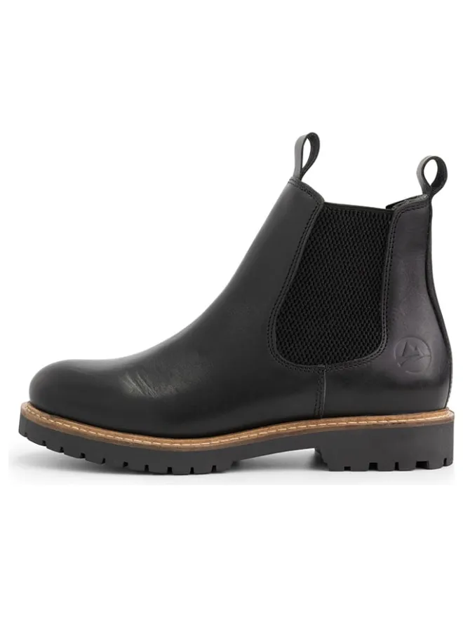 Leder-Chelsea-Boots "Rosseland" in Schwarz>TRAVELIN' Discount