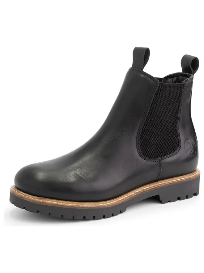 Leder-Chelsea-Boots "Rosseland" in Schwarz>TRAVELIN' Discount