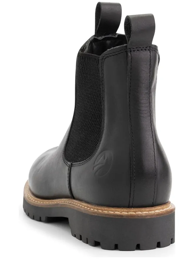 Leder-Chelsea-Boots "Rosseland" in Schwarz>TRAVELIN' Discount