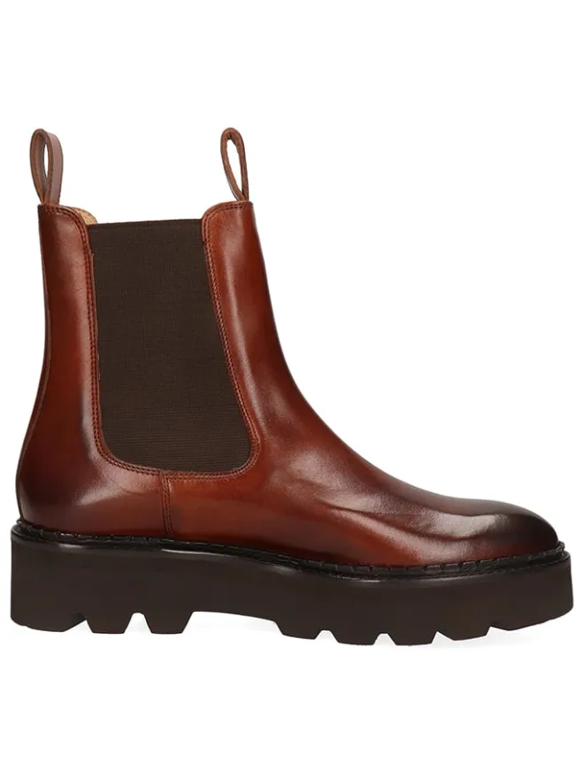 Leder-Chelsea-Boots "Sally 186" in Hellbraun>MELVIN & HAMILTON