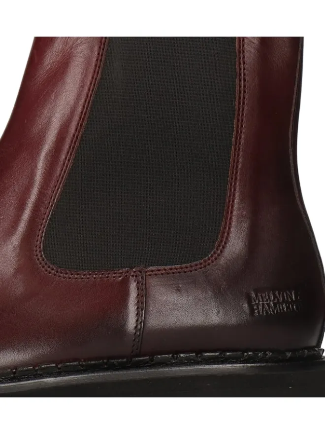 MELVIN & HAMILTON Stiefeletten^Leder-Chelsea-Boots "Sally 186" in Bordeaux