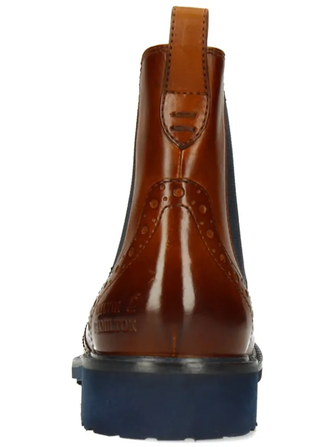 MELVIN & HAMILTON Stiefeletten^Leder-Chelsea-Boots "Selina 29" in Braun/ Dunkelblau
