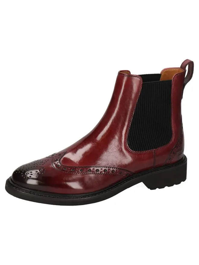 MELVIN & HAMILTON Stiefeletten^Leder-Chelsea-Boots "Selina 29" in Rot/ Schwarz
