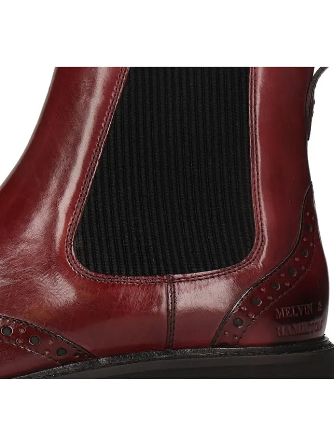 MELVIN & HAMILTON Stiefeletten^Leder-Chelsea-Boots "Selina 29" in Rot/ Schwarz
