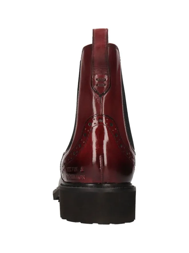 MELVIN & HAMILTON Stiefeletten^Leder-Chelsea-Boots "Selina 29" in Rot/ Schwarz