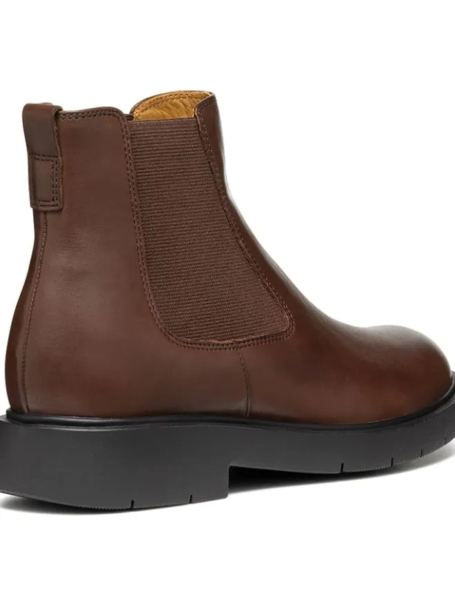 Leder-Chelsea-Boots "Spherica" in Hellbraun>Geox New