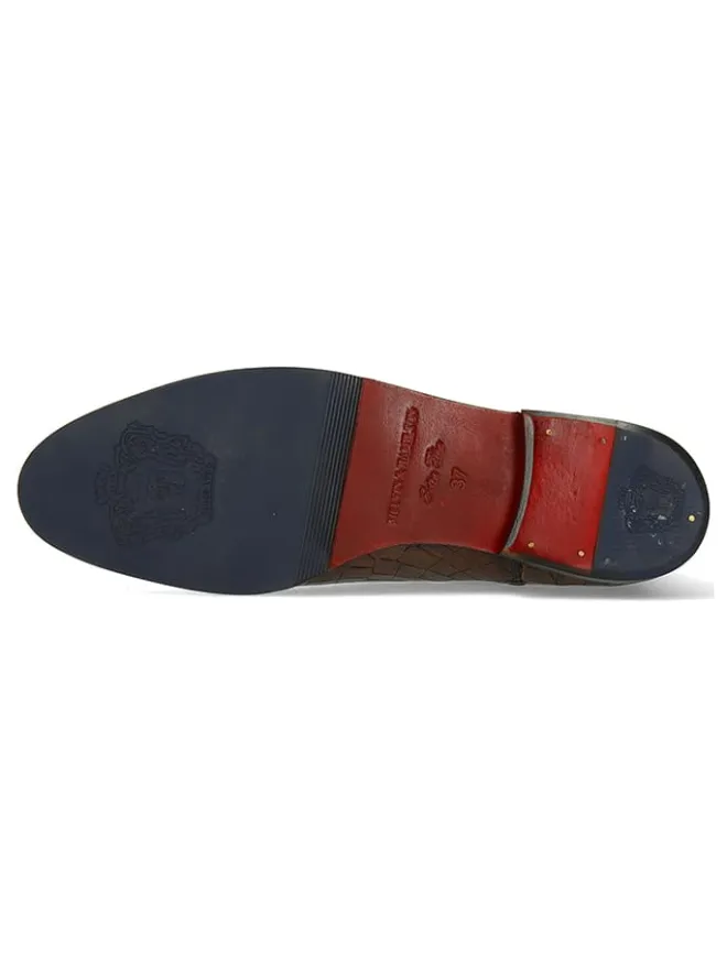 Leder-Chelsea-Boots "Susan 10" in Braun/ Dunkelblau>MELVIN & HAMILTON Outlet