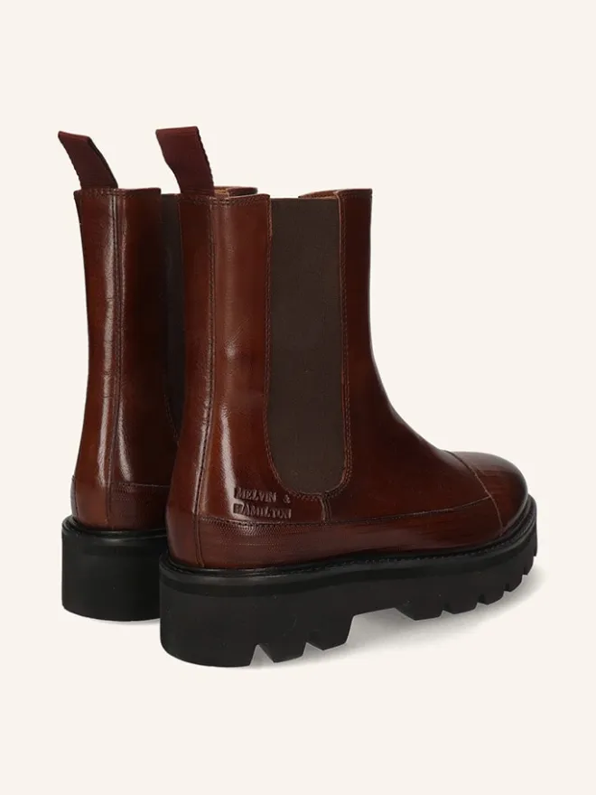 MELVIN & HAMILTON Stiefeletten^Leder-Chelsea-Boots "Sybill 8" in Braun