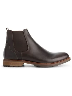 Leder-Chelsea-Boots "Winslow" in Braun>TRAVELIN' Discount