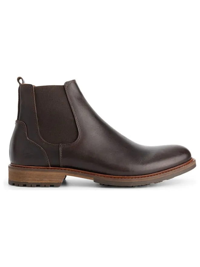 Leder-Chelsea-Boots "Winslow" in Braun>TRAVELIN' Discount