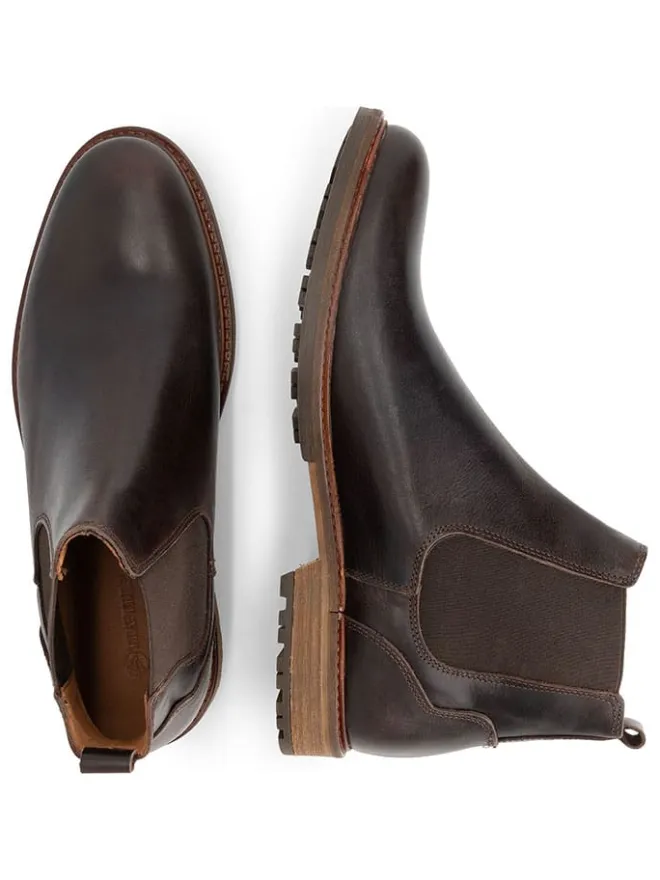 Leder-Chelsea-Boots "Winslow" in Braun>TRAVELIN' Discount