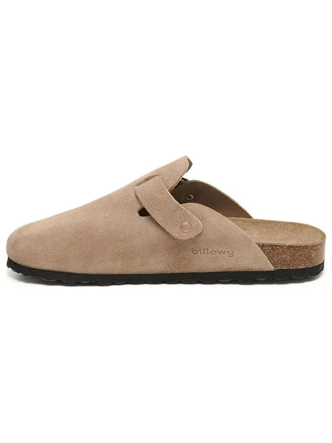 billowy Hausschuhe|Sandalen & Pantoletten^Leder-Clogs in Beige
