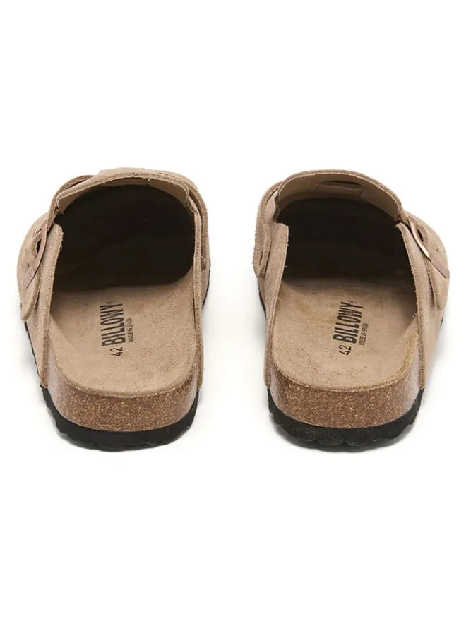billowy Hausschuhe|Sandalen & Pantoletten^Leder-Clogs in Beige