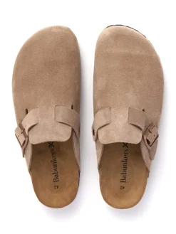 BABUNKERS Family Hausschuhe^Leder-Clogs in Beige