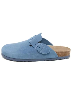 billowy Hausschuhe^Leder-Clogs in Blau