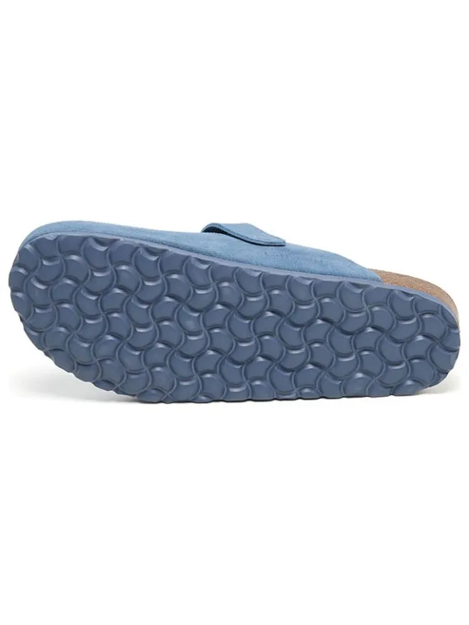 billowy Hausschuhe^Leder-Clogs in Blau
