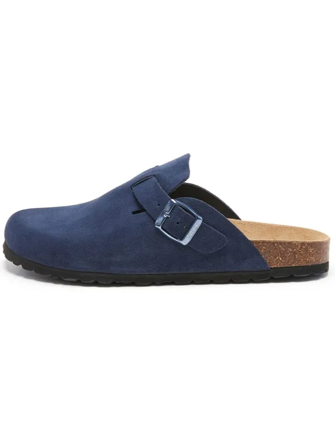billowy Hausschuhe|Sandalen & Pantoletten^Leder-Clogs in Dunkelblau
