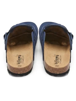 billowy Hausschuhe|Sandalen & Pantoletten^Leder-Clogs in Dunkelblau