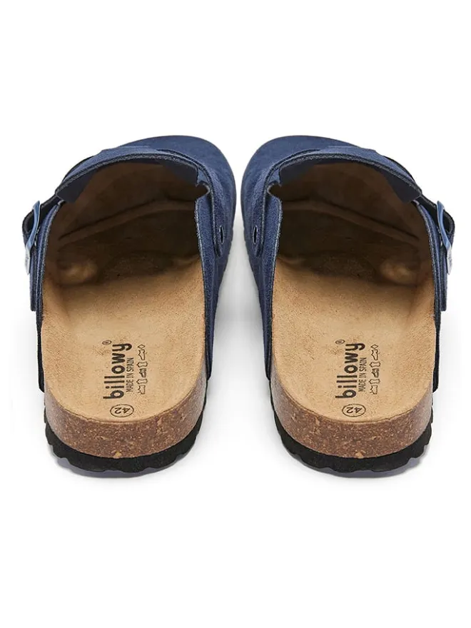 billowy Hausschuhe|Sandalen & Pantoletten^Leder-Clogs in Dunkelblau