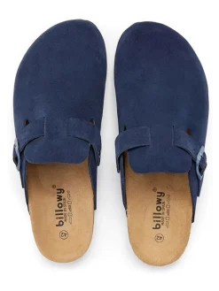 billowy Hausschuhe|Sandalen & Pantoletten^Leder-Clogs in Dunkelblau