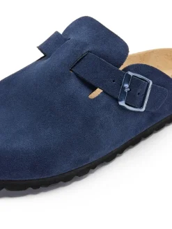 billowy Hausschuhe|Sandalen & Pantoletten^Leder-Clogs in Dunkelblau