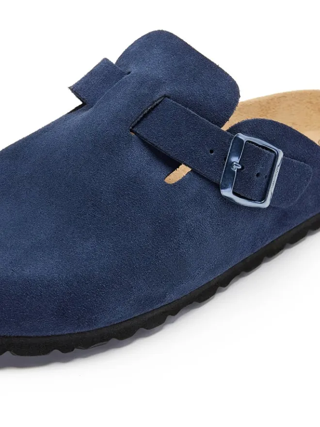 billowy Hausschuhe|Sandalen & Pantoletten^Leder-Clogs in Dunkelblau