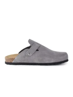 billowy Hausschuhe|Sandalen & Pantoletten^Leder-Clogs in Grau