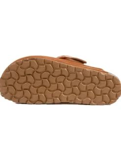 Leder-Clogs in Hellbraun><noscript><img width=