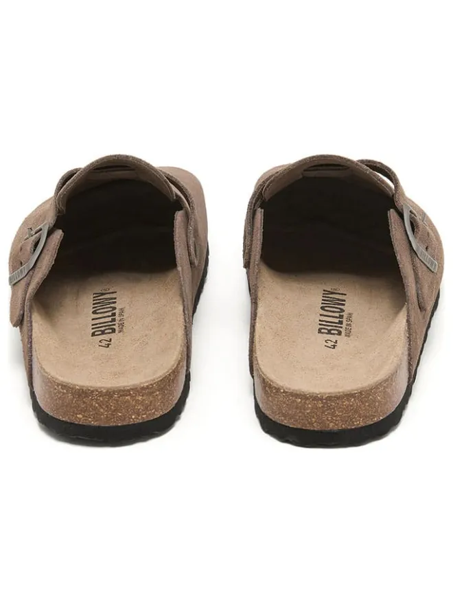 Leder-Clogs in Hellbraun>billowy