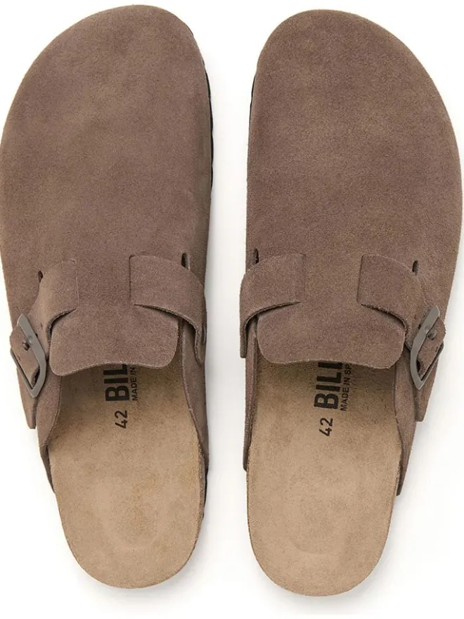 Leder-Clogs in Hellbraun>billowy