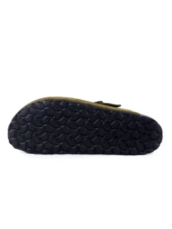 Leder-Clogs in Khaki><noscript><img width=
