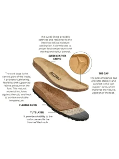 billowy Hausschuhe^Leder-Clogs in Khaki