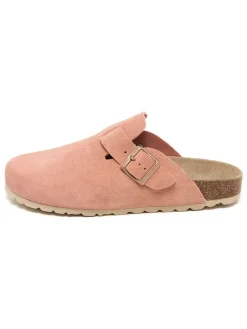 Leder-Clogs in Rosa>billowy Best