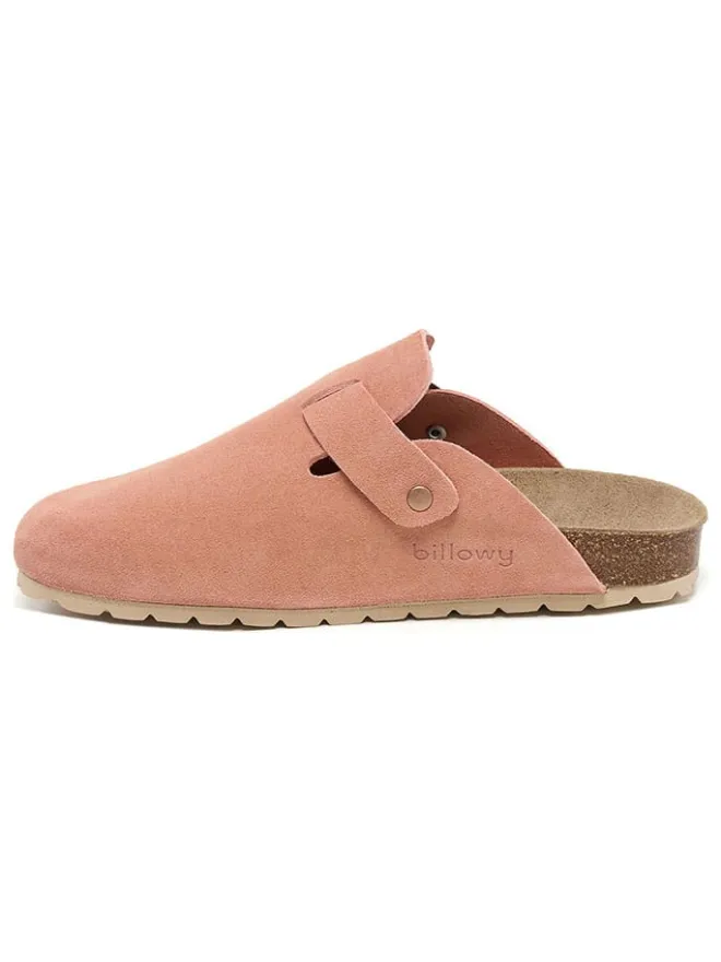 Leder-Clogs in Rosa>billowy Best