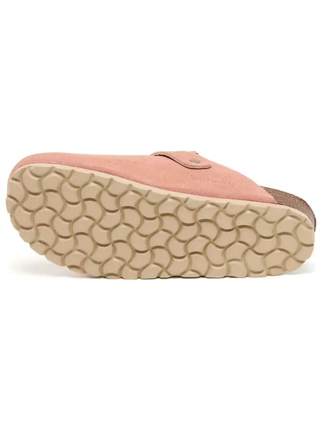 Leder-Clogs in Rosa>billowy Best