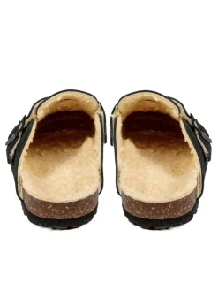 BABUNKERS Family Hausschuhe^Leder-Clogs in Schwarz