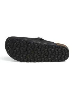 Leder-Clogs in Schwarz><noscript><img width=