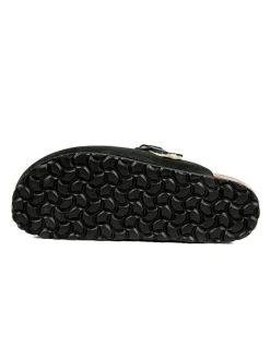 Leder-Clogs in Schwarz><noscript><img width=