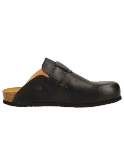 Leder-Clogs in Schwarz><noscript><img width=