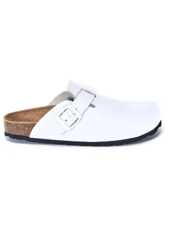 Leder-Clogs in Weiß>Mandel Online