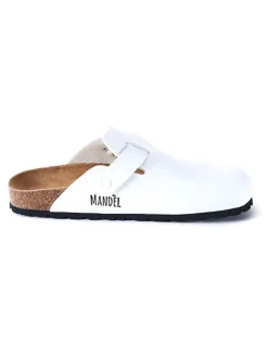 Leder-Clogs in Weiß><noscript><img width=
